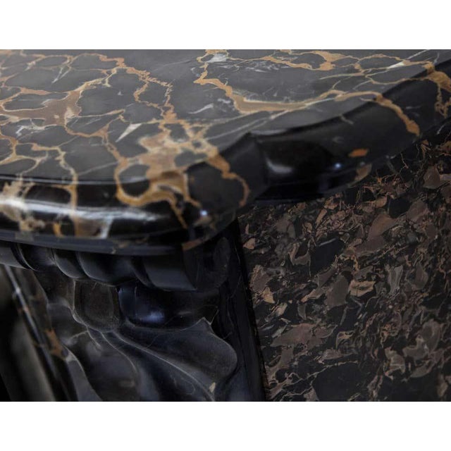 Rococo Louis XV Portoro Marble Fireplace Mantel For Sale - Image 3 of 5