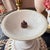 Old Paris Antique Old Paris porcelain reticulated compote with gold bow and black ring detail // French porcelain // gilt accents // tazza // elegant For Sale - Image 4 of 12