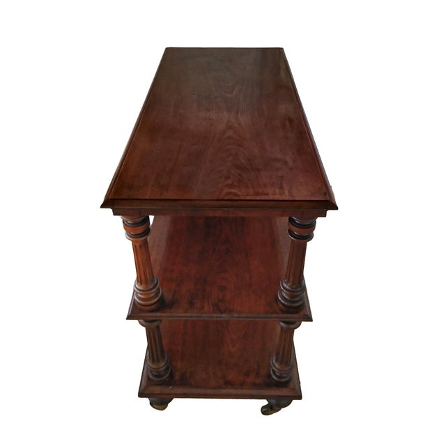 Mid-Century Modern Mahogany Etagere on Bronze Casters, by Robert Strahan, Dublin, Mid-19th Century For Sale - Image 3 of 18
