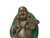 This charming glazed ceramic figurine depicts a joyful, bald Laughing Buddha with a gleaming, smooth brown finish and a...