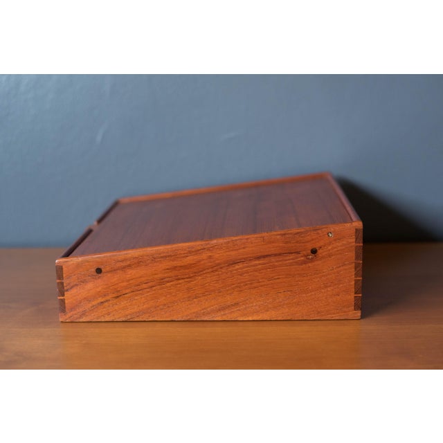 Danish Aksel Bender Madsen & Ejner Larsen Solid Teak Jewelry Box for Willy Beck For Sale - Image 10 of 16