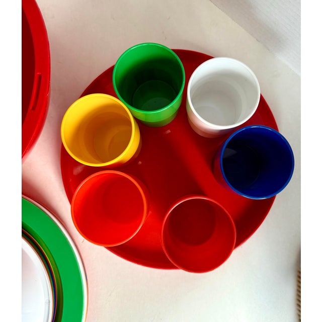 1970's Space Age Ingrid “Party Ball” Picnic Set in Red Sphere Carrying Case For Sale - Image 9 of 10