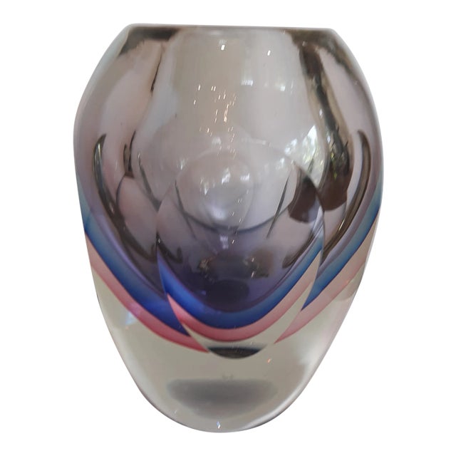 Flavio Poli Segusa Sommerso Murano Vase For Sale