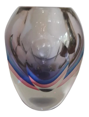 Flavio Poli Segusa Sommerso Murano Vase