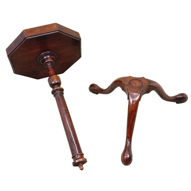 Antique Georgian Mahogany Torchere Candle Stand, 1750 For Sale - Image 4 of 11