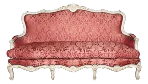 Stunning Crackle Painted and Gilded Silk Upholstered French Louis XV Settee