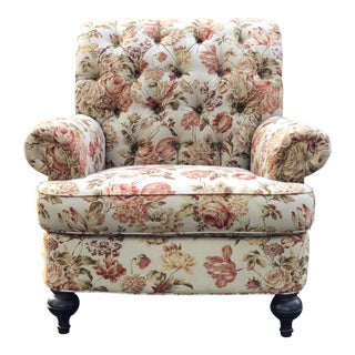 Ethan Allen Tufted Back Club Chair For Sale