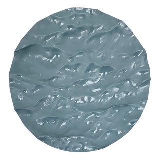 Large Blue Ceramic Wall Sculpture by Mathieu Lehanneur Pocket Ocean, France, 2019 For Sale