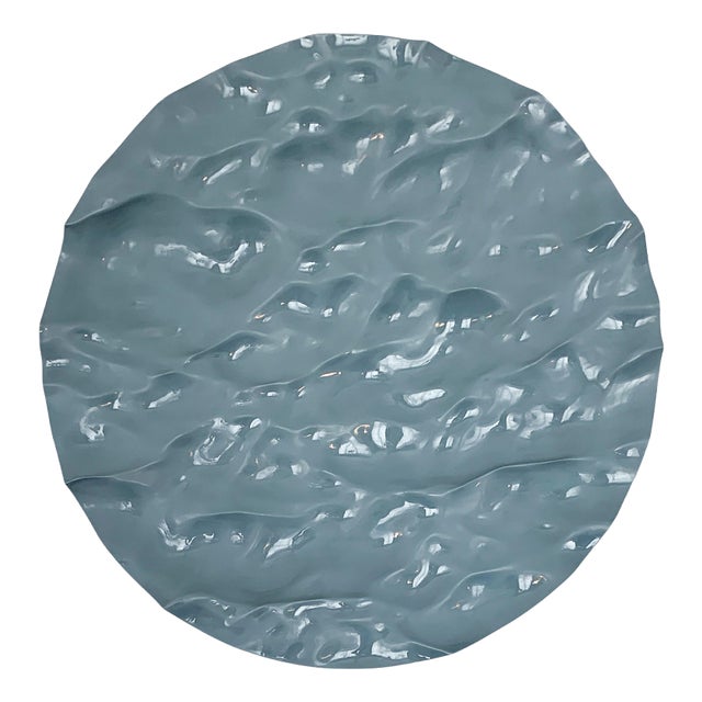 Large Blue Ceramic Wall Sculpture by Mathieu Lehanneur Pocket Ocean, France, 2019 For Sale