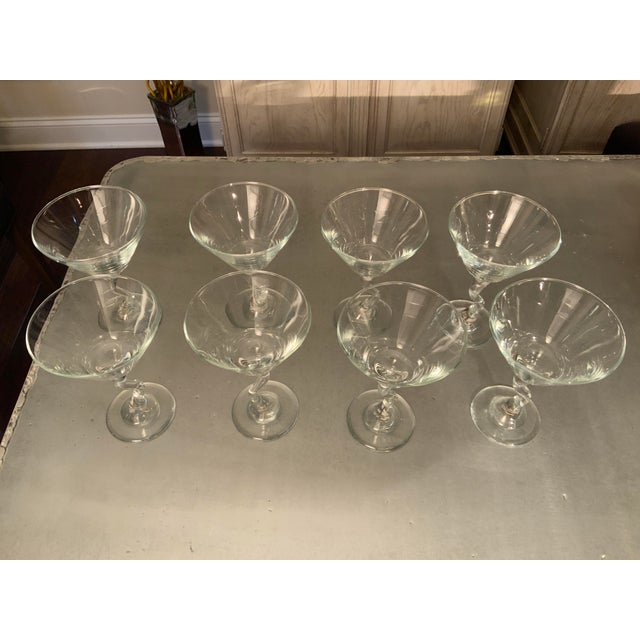 2000s Libbey Glass Z Stem Martini Glasses Set of 8 Chairish