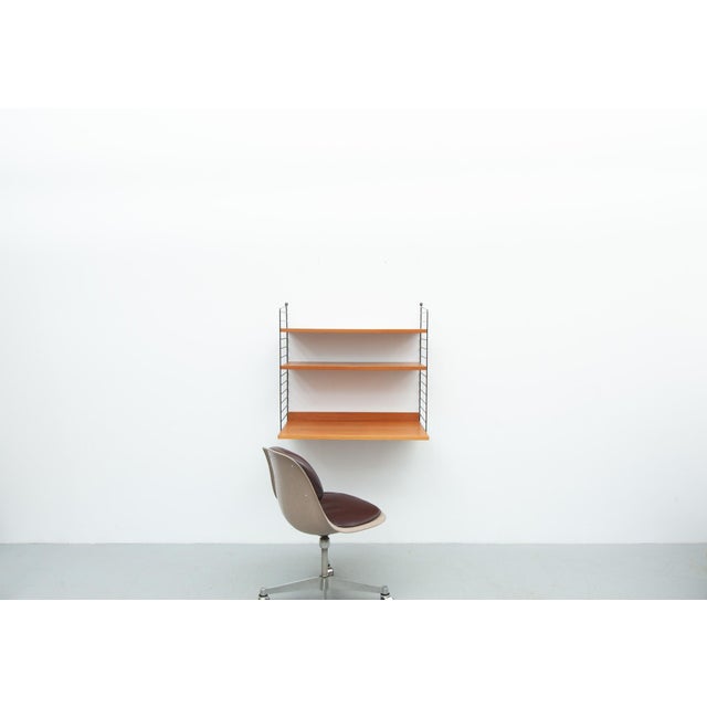 Mid-Century Modern String Wall Desk Shelf by Kajsa & Nisse Strinning, 1950s For Sale - Image 3 of 7