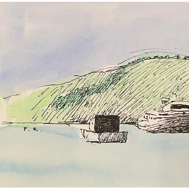 Coastal 1978 Puerto Rico Harbor Painting by Hayward Cirker For Sale - Image 3 of 5