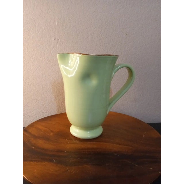 GORGEOUS Vietri Italy 8" Ceramic Green Dimpled Pitcher. This beautiful pitcher from Vietri, Italy is a must-have for any...