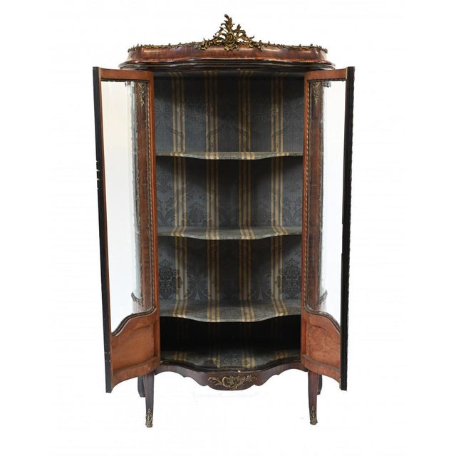 French Empire Inlaid Display Cabinet, 1880s For Sale - Image 9 of 14