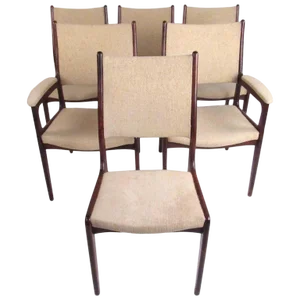 Mid 20th Century Scandinavian Modern Rosewood Dining Chairs - Set of 6