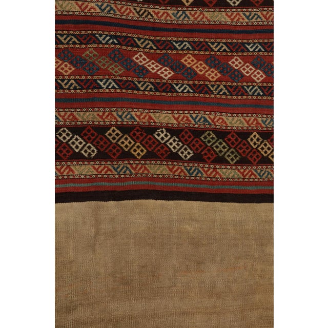 1910s 1910s Antique Persian Bag Kilim Runner With Geometric Patterns, From Rug & Kilim For Sale - Image 5 of 8
