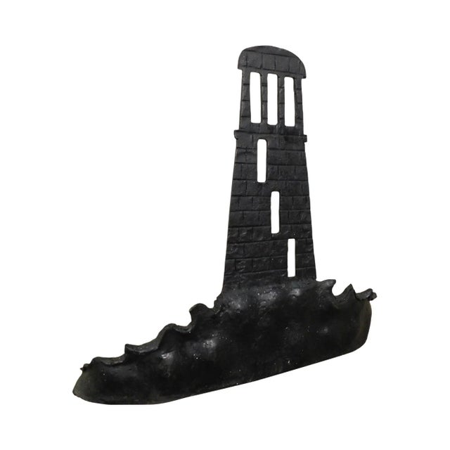 Vintage Ornamental Iron Light House For Sale - Image 13 of 13