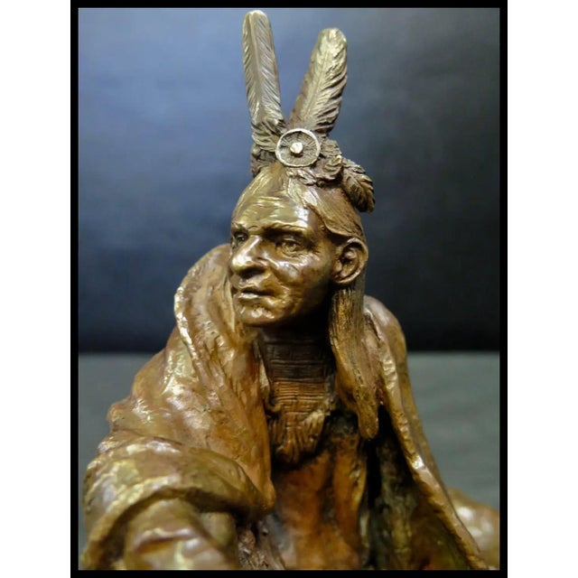 Vintage American Indian Bronze, by Carl Kauba For Sale - Image 4 of 8