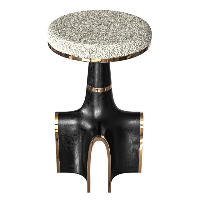 "Quartina" Bar Stool With Stainless Steel and Bronze Bizimyer Furniture. Unmatched. Unrivalled. Designed by Hasan Samet...