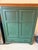 1980s Traditional Painted Wood Armoire in Sage Green With Natural Wood Crowm For Sale - Image 5 of 6