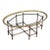 Baker Attributed Oval Faux Bamboo Brass and Glass Coffee Table, C. 1970s For Sale
