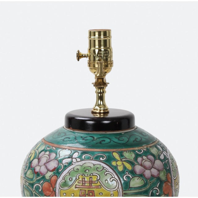 Ceramic 19th Century Antique Asian Porcelain Lamp For Sale - Image 7 of 10