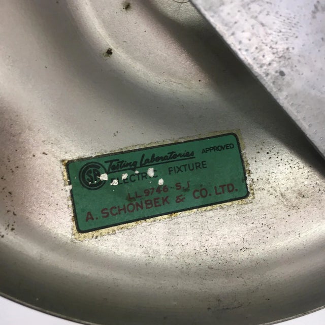 Mid-Century Minimal Gold Light Fixture from Schonbek & Co., 1970s For Sale - Image 4 of 8