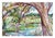 American Tree by Pond Landscape by Virginia J Hughins For Sale - Image 3 of 3