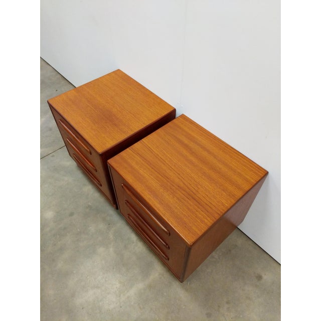 Wood Pair of Vintage G Plan Fresco Mid Century Modern Teak Nightstands / Low Chests For Sale - Image 7 of 9