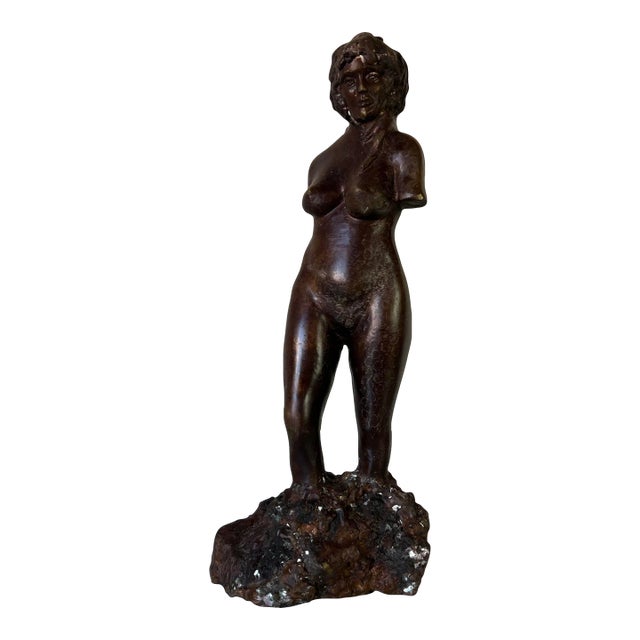 Vintage Node Woman Torso Bronze Sculpture For Sale