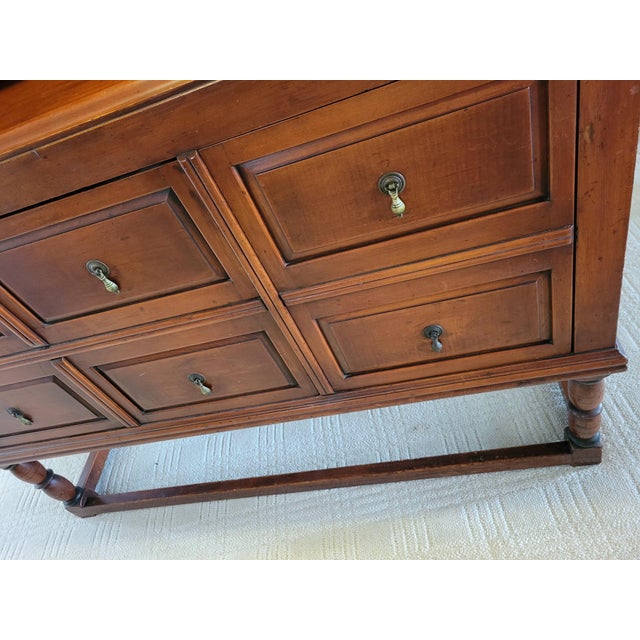 1920s Erskine-Danforth "Danersk" Hand-Painted Welsh Dresser Hutch, Model 1006 For Sale - Image 4 of 11