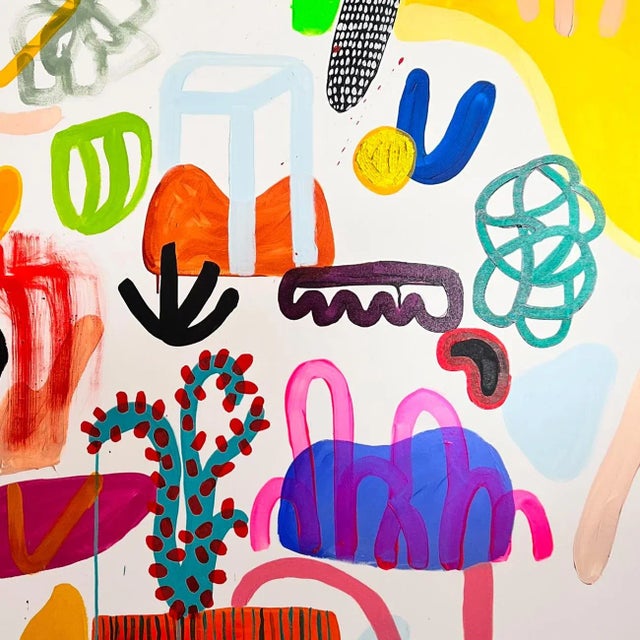 Abstract Contemporary Abstract Acrylic on Canvas Painting “All Around a Particular Place" by Daniela Marin For Sale - Image 3 of 3