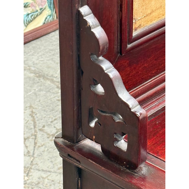 Antique Chinese Rosewood Chairs + Stone Inserts, Pair For Sale - Image 11 of 12