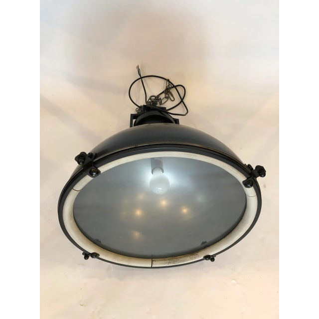 Noir Black Metal Marine Pendant Light For Sale - Image 10 of 13