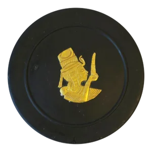 Wedgwood Egyptian Revival Matte Black Basalt and Gold Jewelry Box