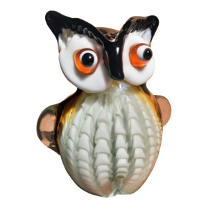 Italian Glass Murano Bird Owl Figurine