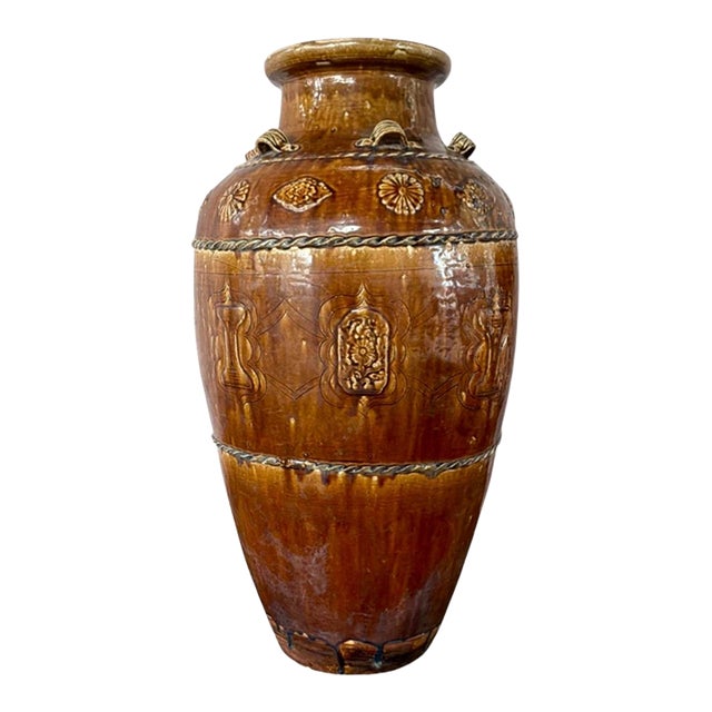 Southeast Asian Qing Martaban Ware Storage Jar For Sale