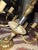 Brass 1990s French Empire Style 6 Arm Solid Brass Chandelier For Sale - Image 8 of 8