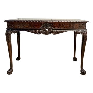 Early 20th Century George II Chippendale Revival Carved Console Table For Sale