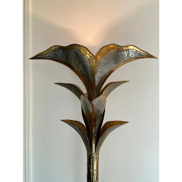 1970s Henri Fernandez Brass Floor Lamp For Sale - Image 9 of 13