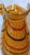 Mid 20th Century Mid 20th Century Murano Style Cased Art Glass Tiger Stripe Fenicio Vase - 10.5" Tall For Sale - Image 5 of 8