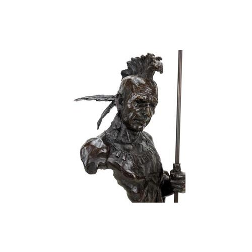 Metal Western Style Indian Sculpture, 20th Century, Bronze For Sale - Image 7 of 11