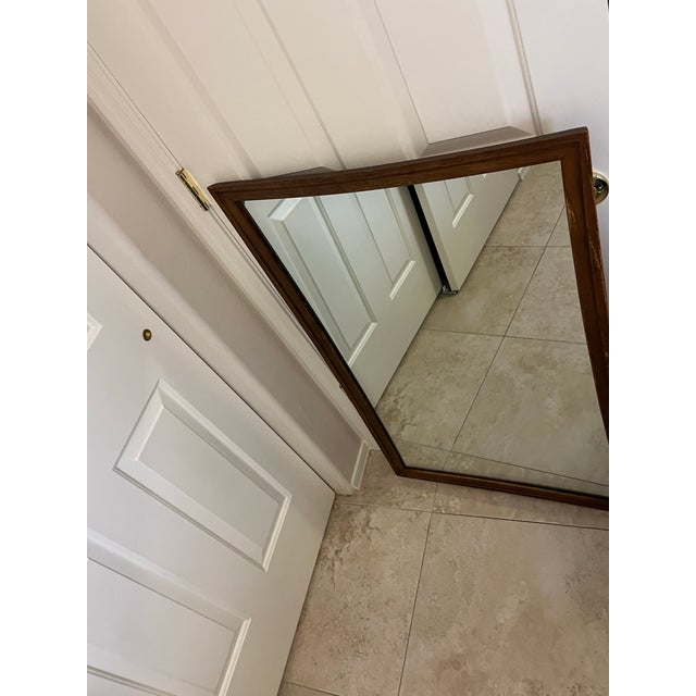 1960s Broyhill Sculptra Mid Century Modern Walnut Framed Wall Mirror For Sale - Image 10 of 12