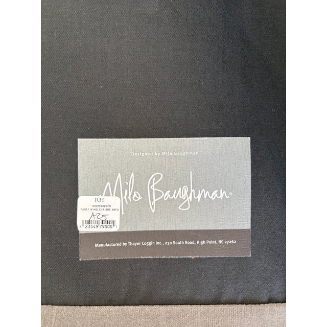 Rh Restoration Hardware Paget Wingback Chair in Velvet Fog For Sale - Image 10 of 18