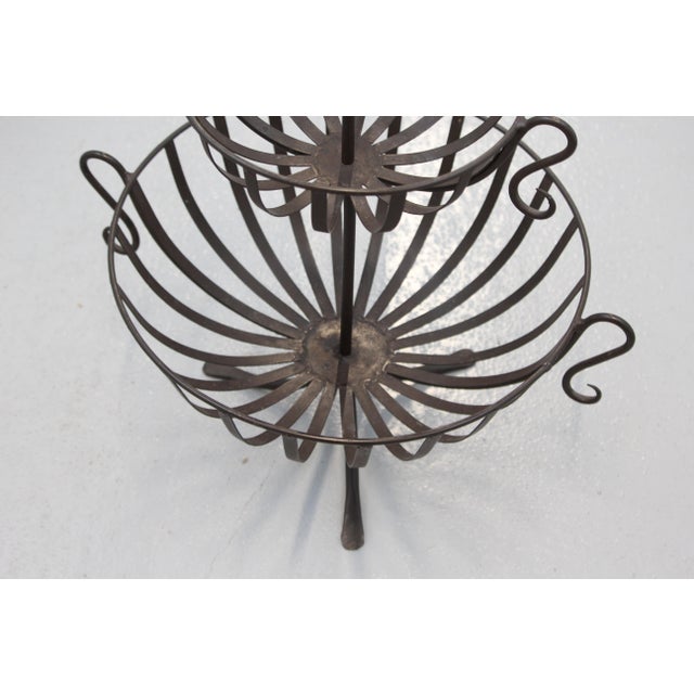 1990s Metal Fruit Basket Vase, 1990s For Sale - Image 5 of 13