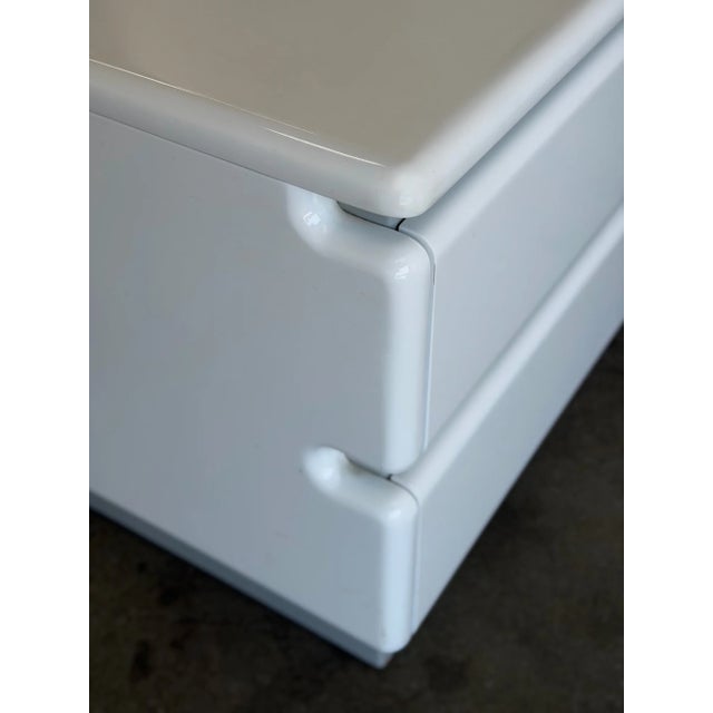 White 1970s Post Modern Rougier Nightstand, Attributed For Sale - Image 8 of 16
