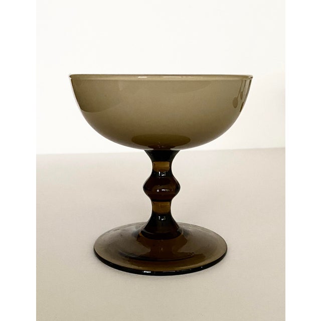 Mid 20th Century Vintage Carlo Moretti Glass Champagne Coupes-Set of 4 For Sale - Image 5 of 10