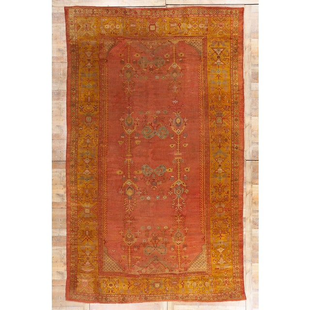 Late 19th Century Antique Turkish Oushak Rug - 09'03 X 15'04 For Sale - Image 10 of 10