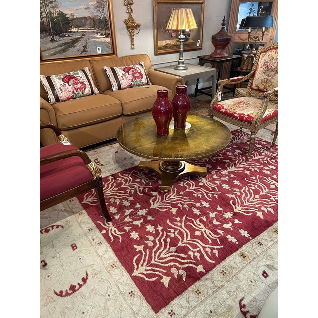 Vintage Reverse Painting on Glass Round Coffee Table For Sale - Image 13 of 13