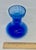Vintage Cobalt Blue Hour-Glass 5 5/8” Hyacinth Forcing Vase For Sale - Image 11 of 12